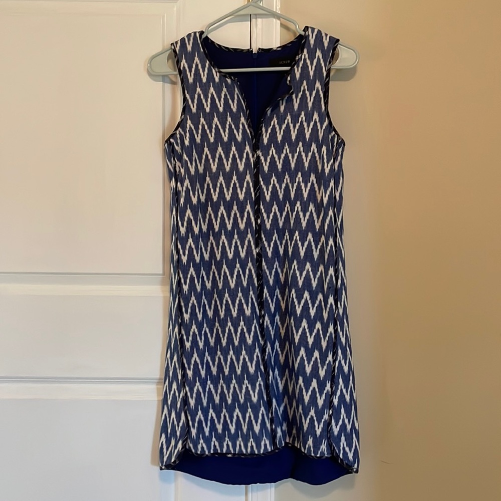 Jcrew blue sleeveless dress - size 0